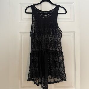 Express Black Lace Sleeveless Top